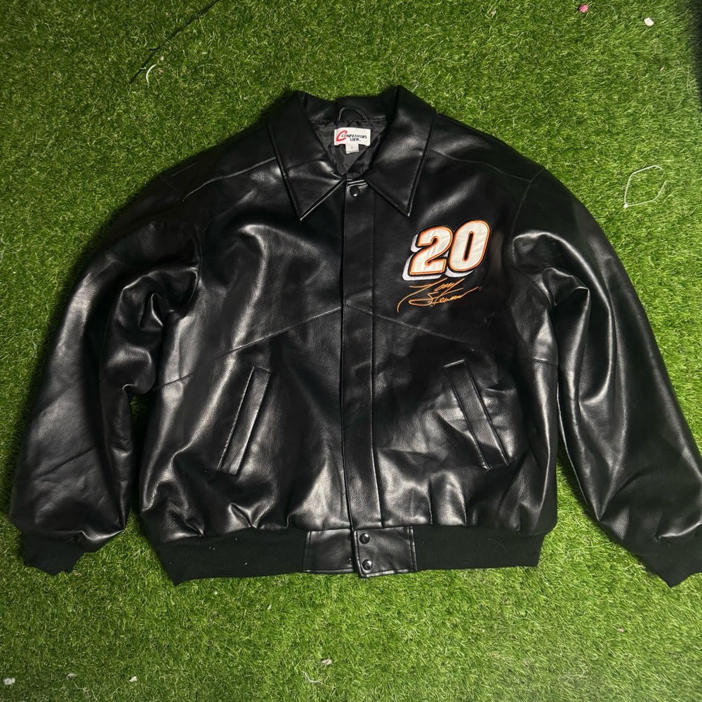 Chase Authentics Black Leather Racing Jacket